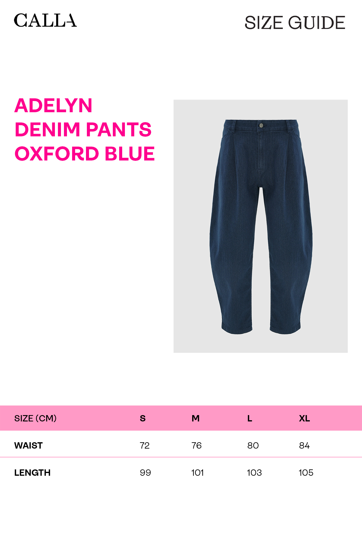 Adelyn Denim Pants - Oxford Blue
