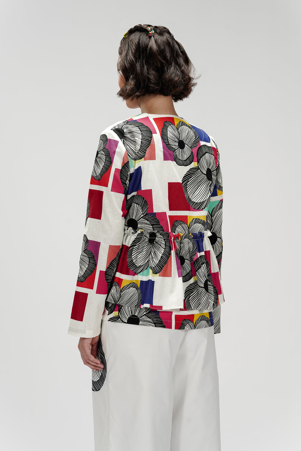 Alexa Ruffle Shirt - Lollipop