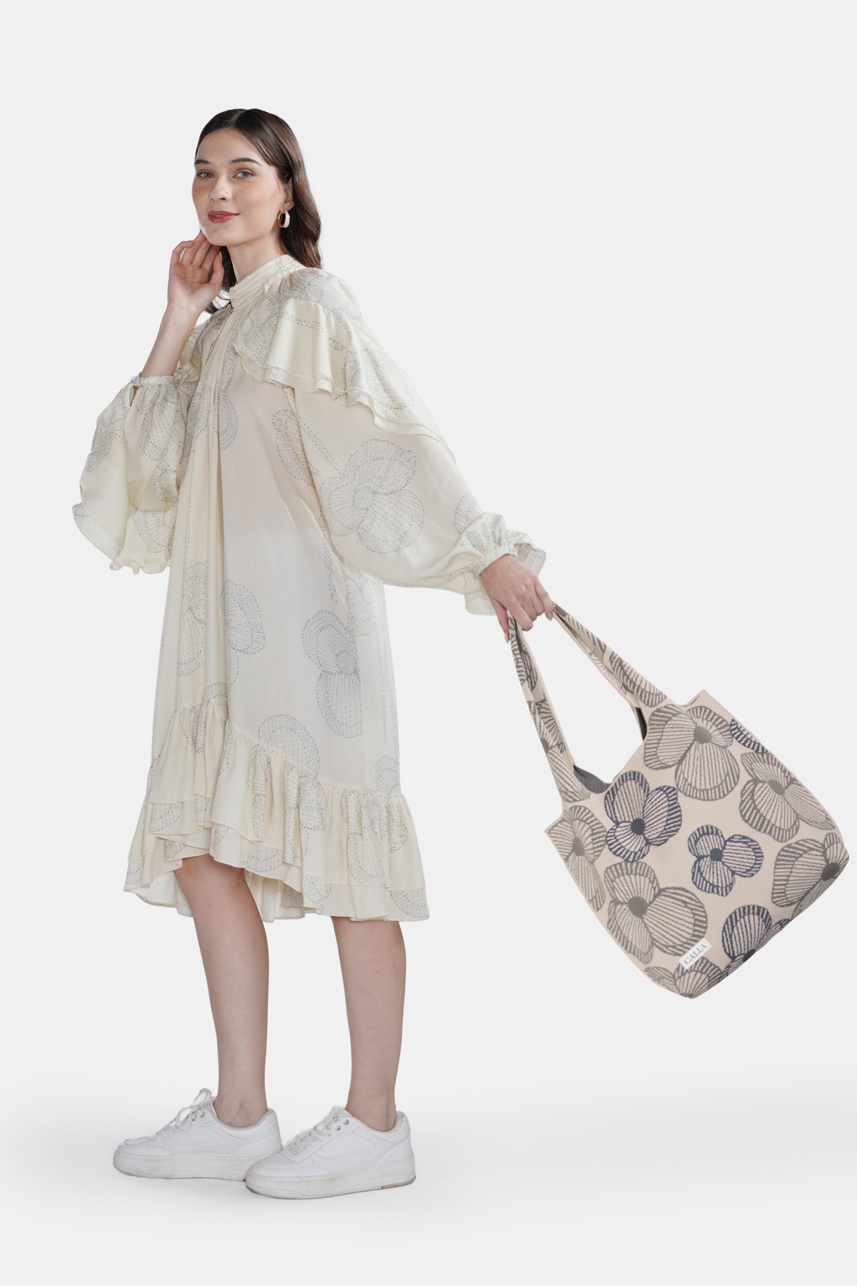 Alura Knit Tote Bag - Marble Gray