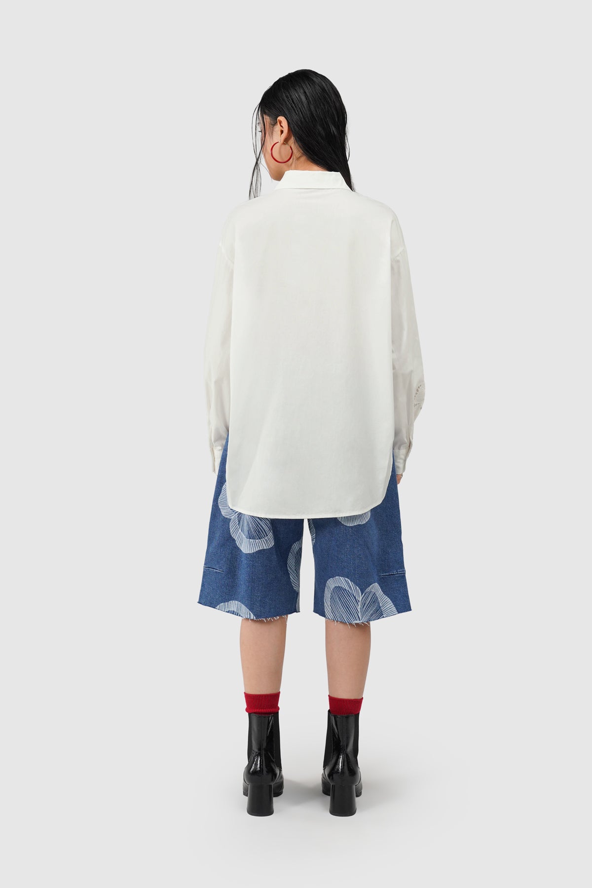 Amélie Embroidery Shirt - White