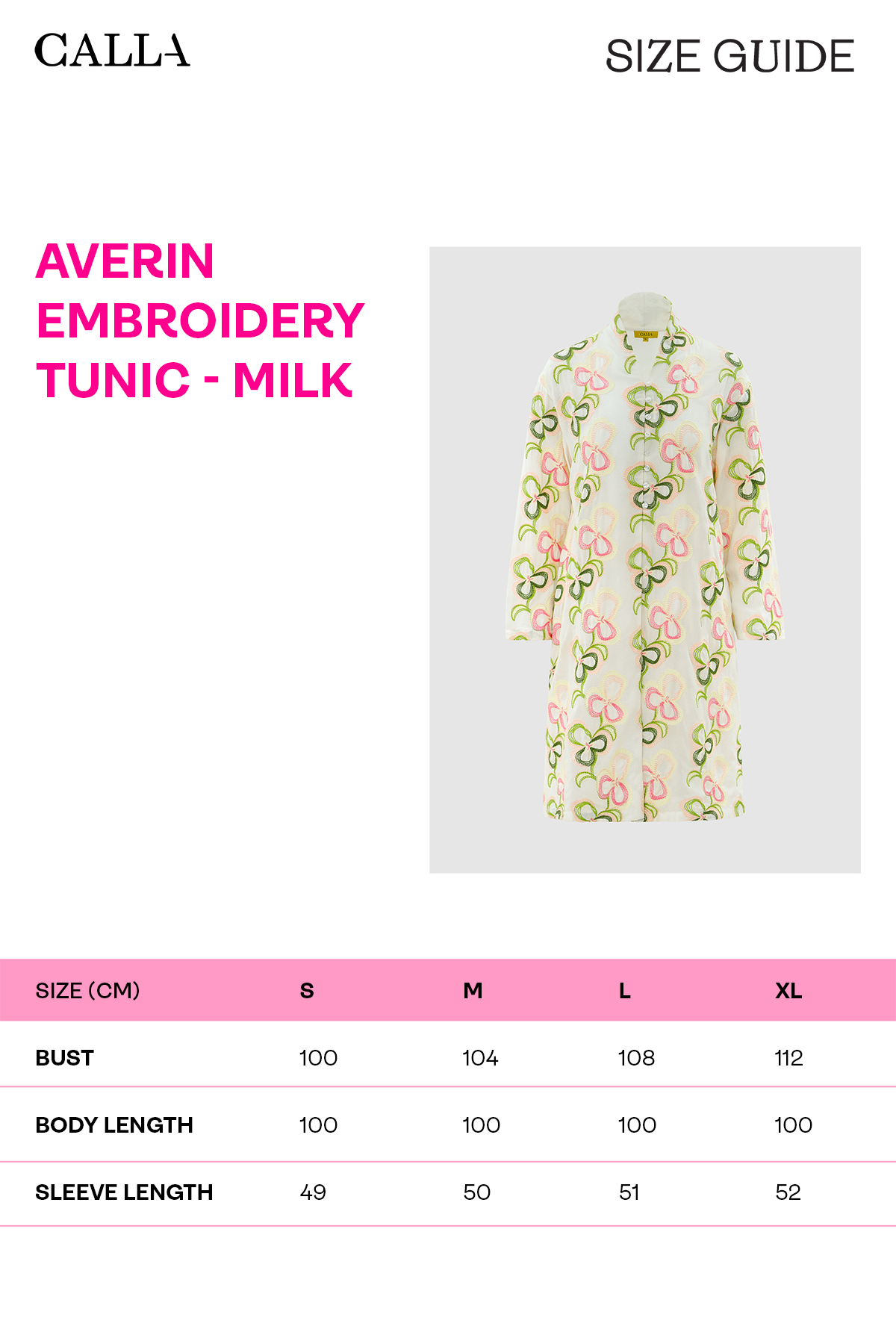 Averin Embroidery Tunic - Milk