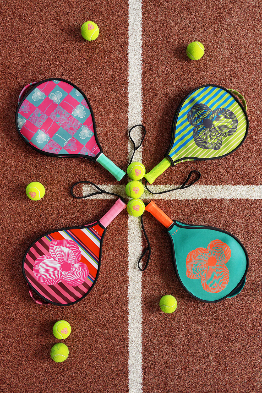 Water Label Padel Racket Blooming Pansy Padel Racket Cover