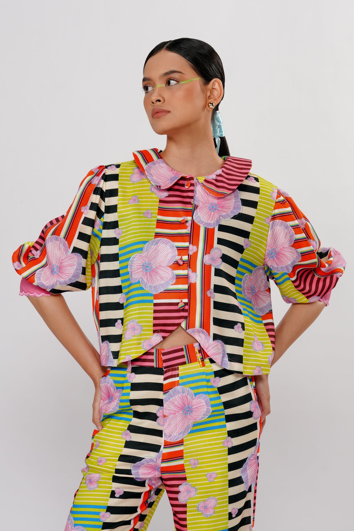 Bloomscape Crop Shirt - Vibrant