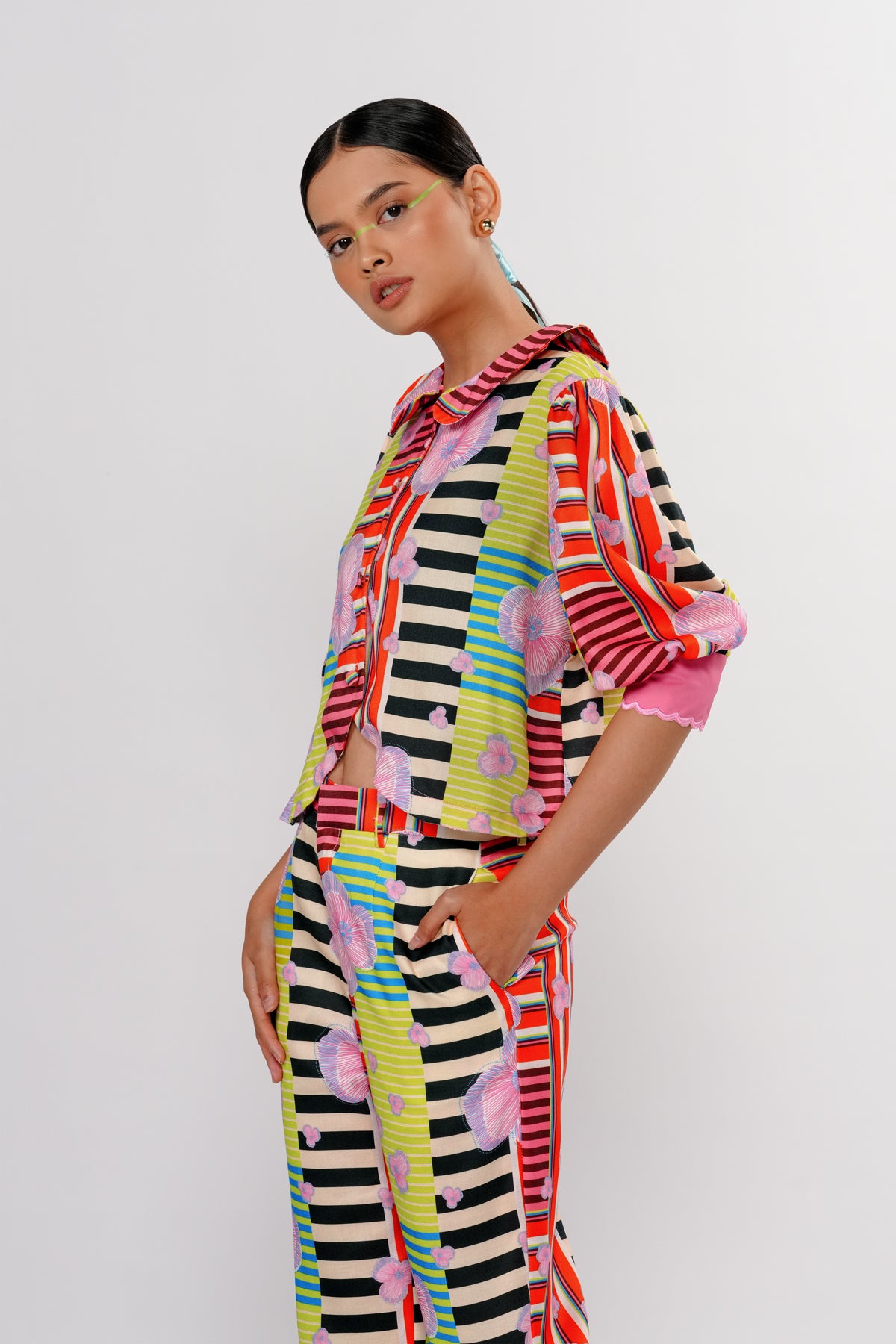 Bloomscape Crop Shirt - Vibrant