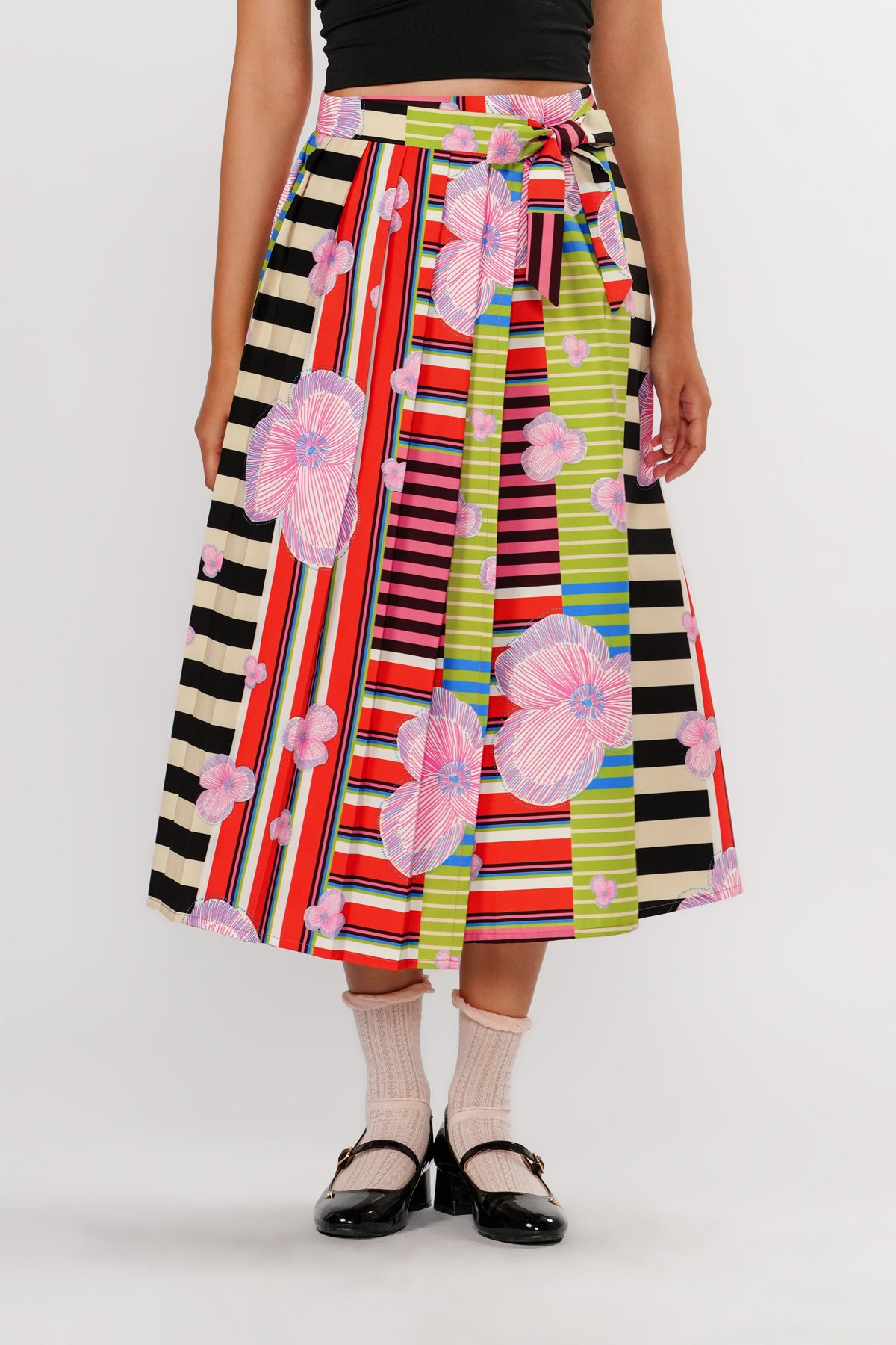 Bloomscape Pleated Skirt - Vibrant