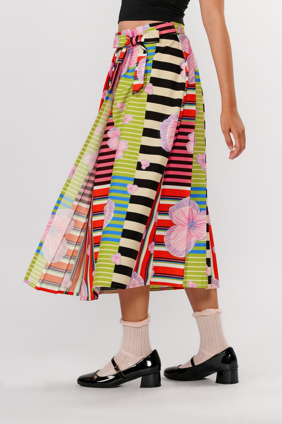 Bloomscape Pleated Skirt - Vibrant