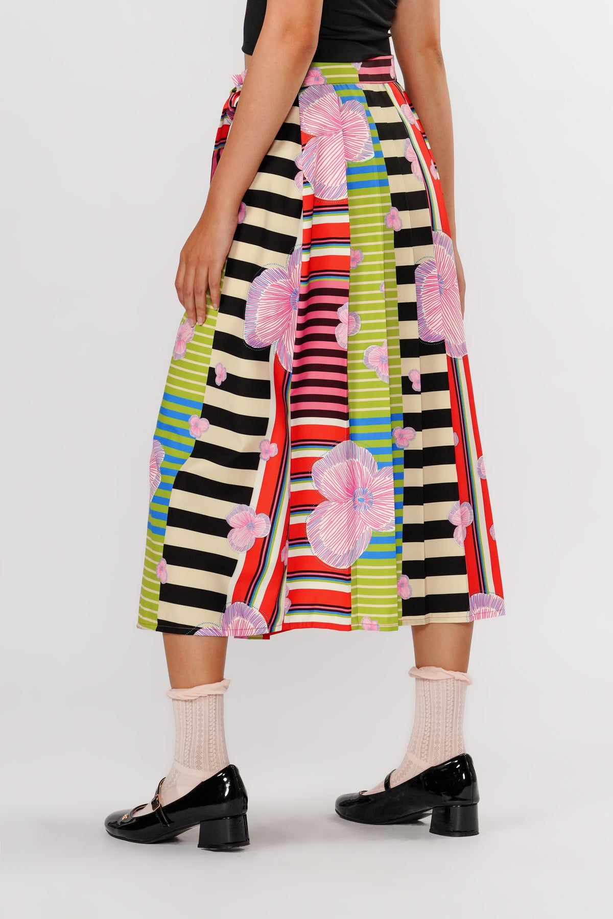 Bloomscape Pleated Skirt - Vibrant