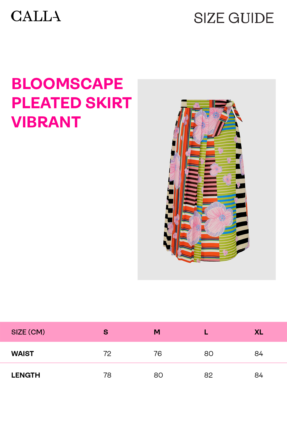 Bloomscape Pleated Skirt - Vibrant