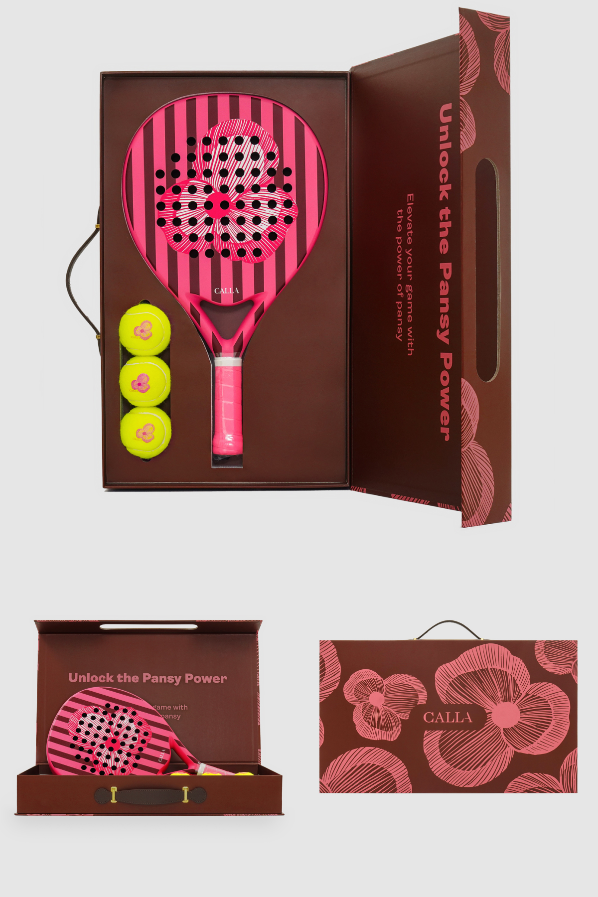 Bundling Padel Racket and Cover - Maroon