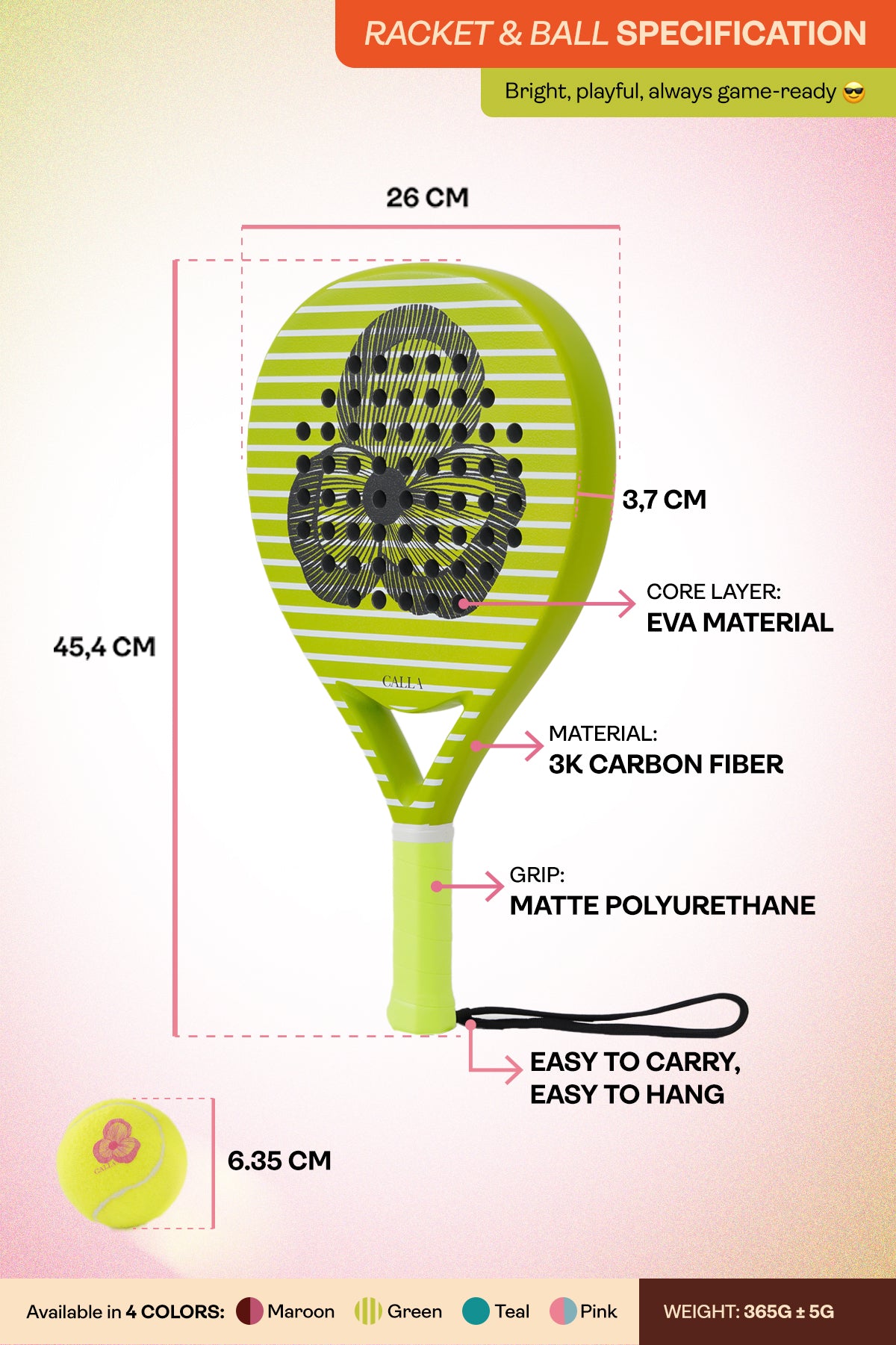Bundling Padel Racket and Cover - Green