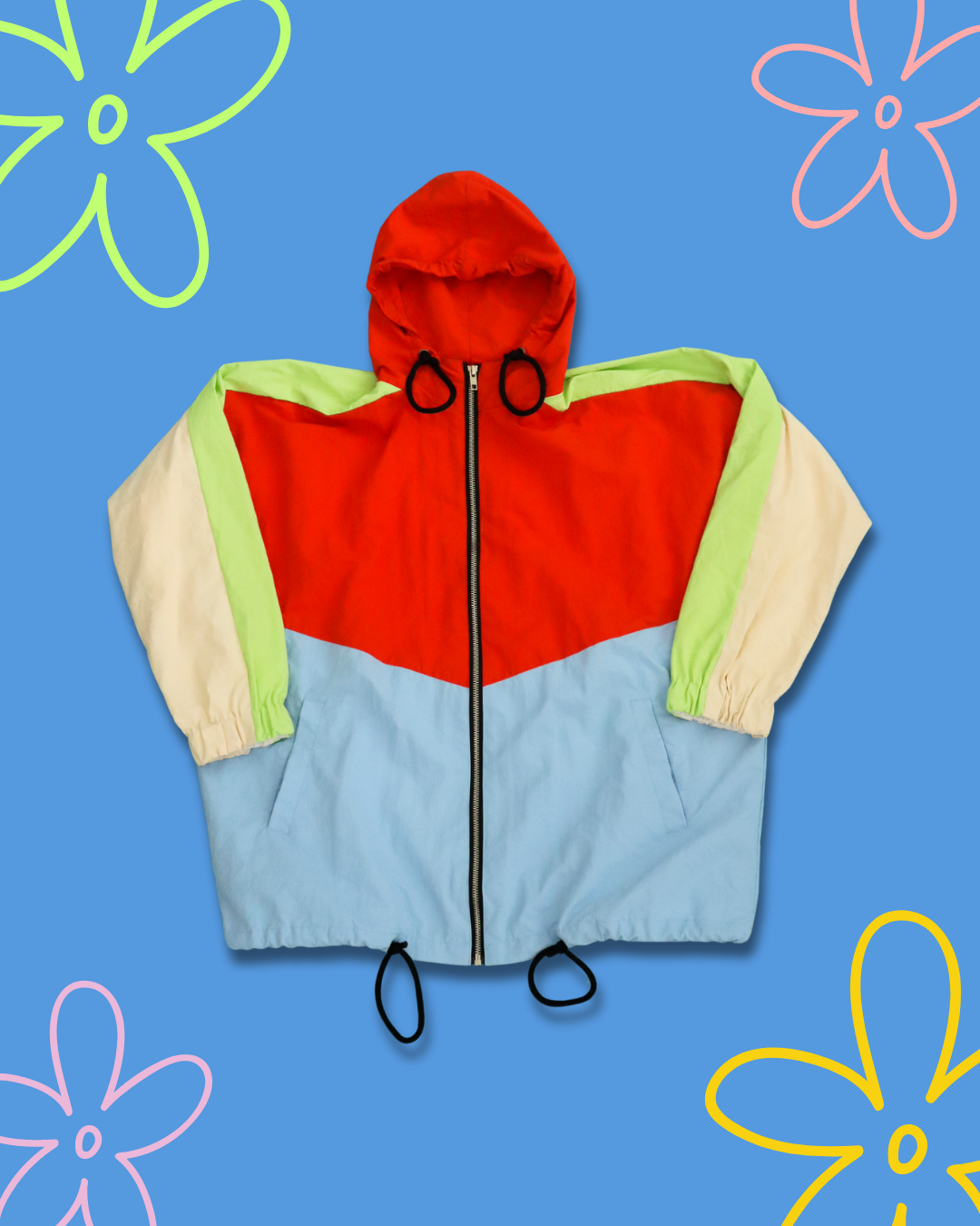 BASIC COLORFUL NYLON LONG JACKET