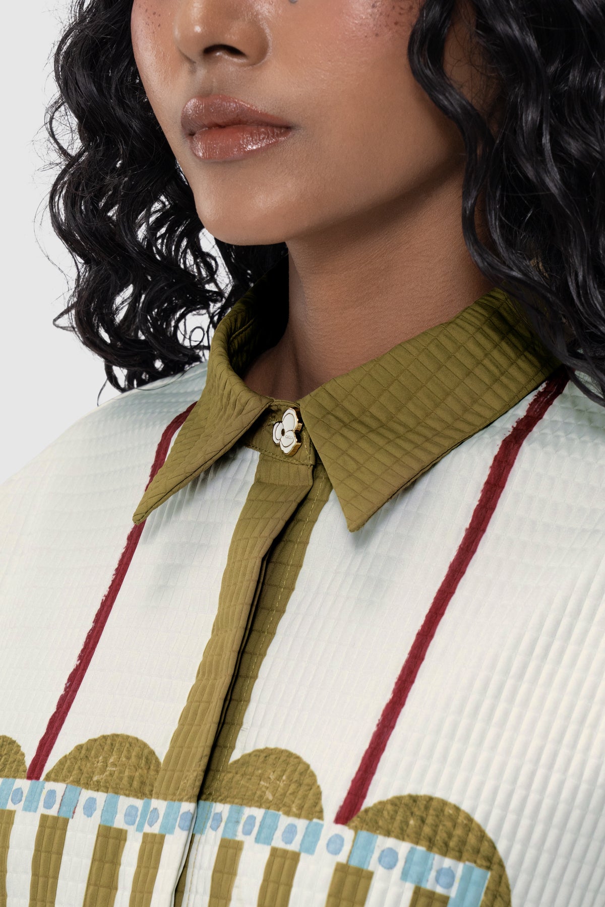 Cadre Side Button Shirt - Olive