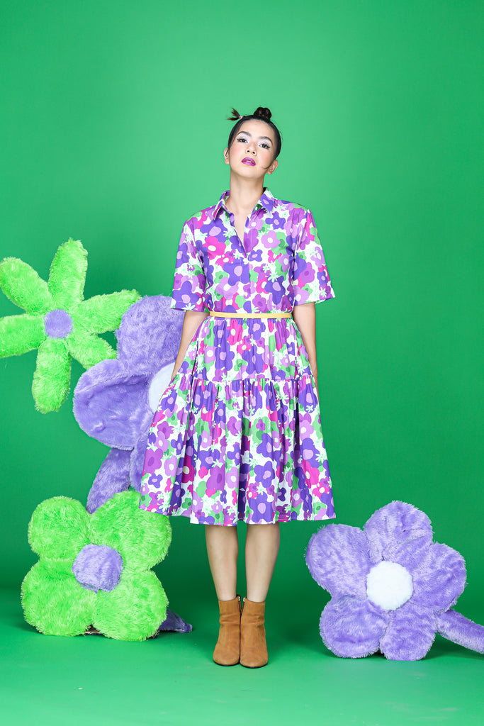 CALLA X OLAHARIKA ANEMONE SUMMER DRESS