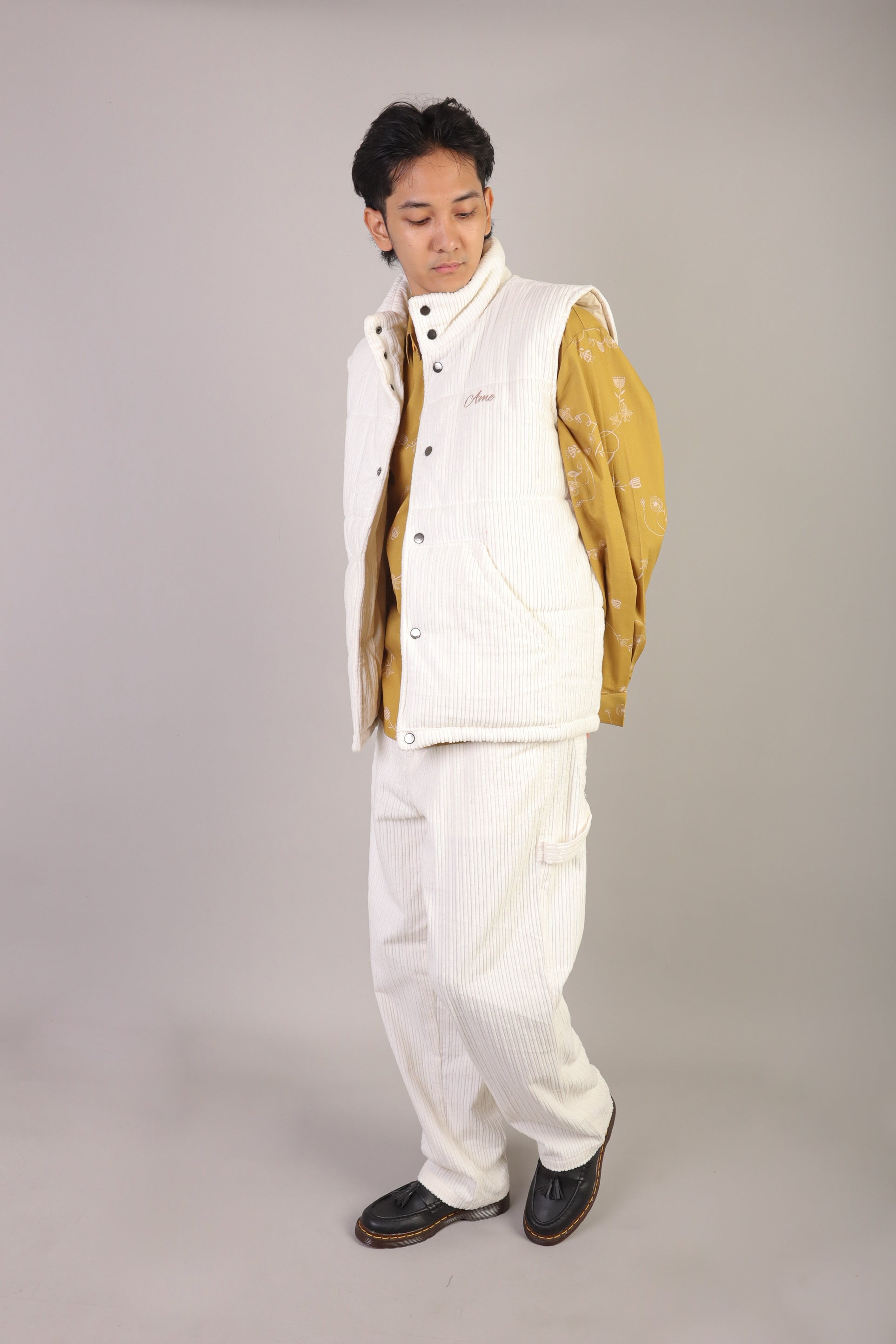 AME VEST CORDUROY WHITE