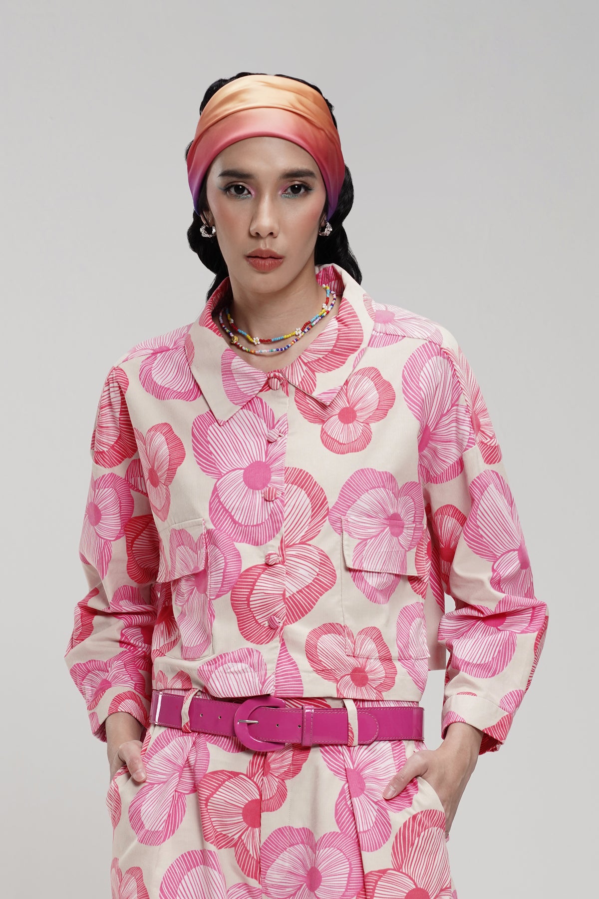 Cinta Corduroy Oversize Shirt - Pink