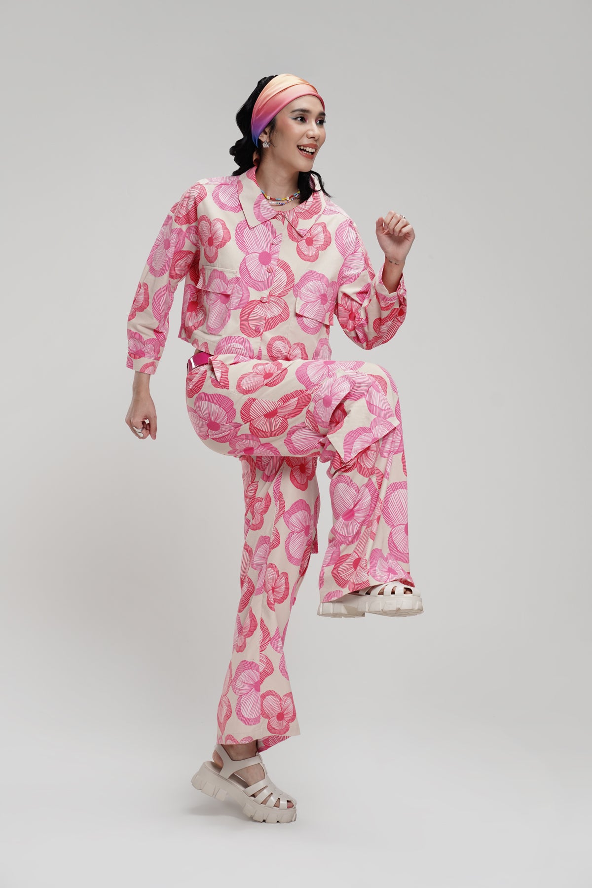 Cinta Corduroy Oversize Shirt - Pink