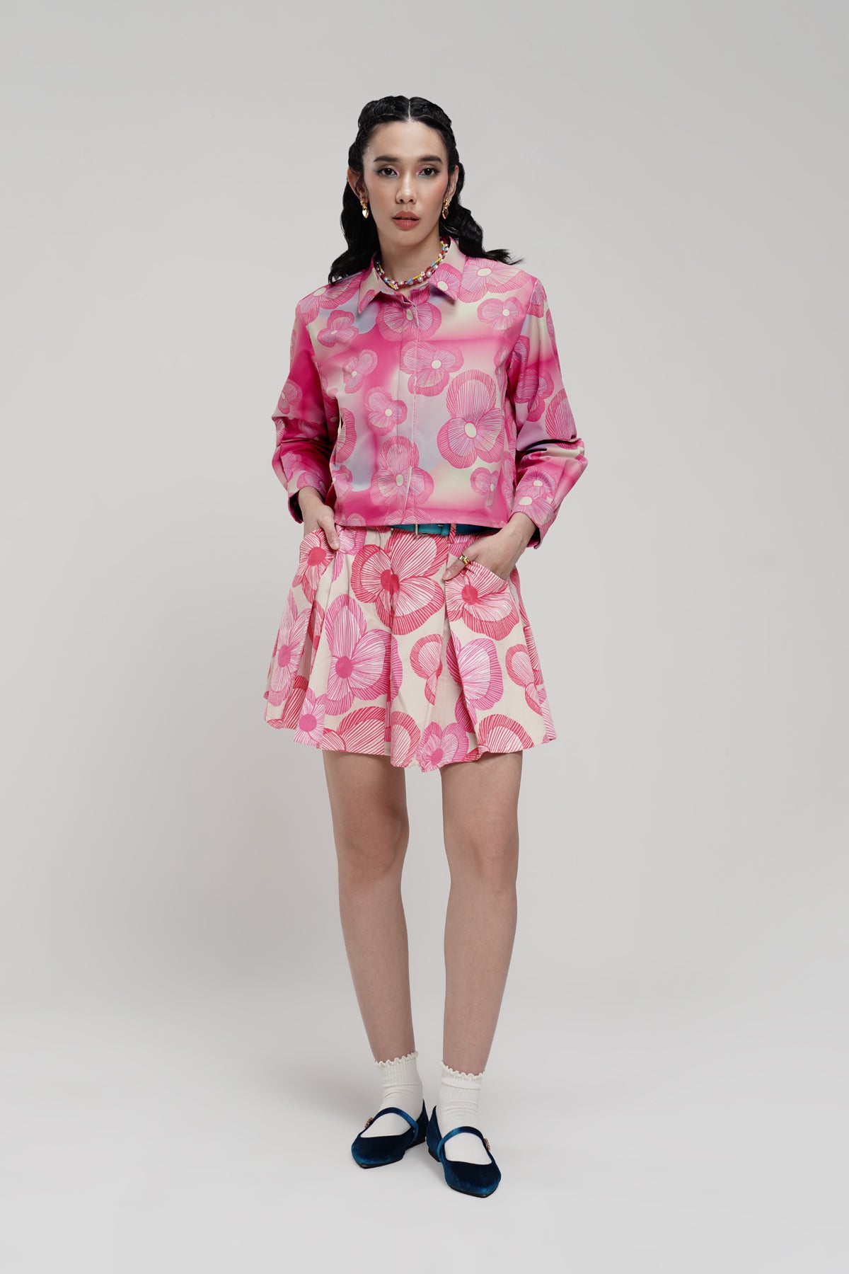 Cinta Corduroy Skort - Pink