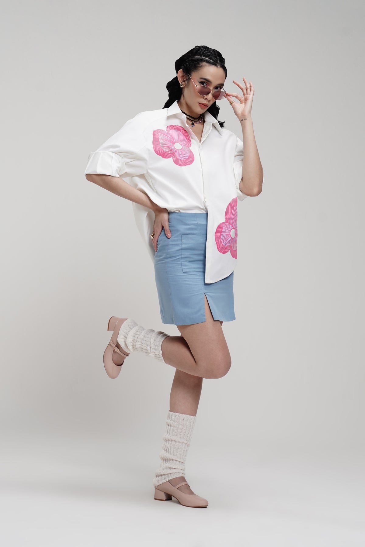 Cinta Long Shirt - Pink