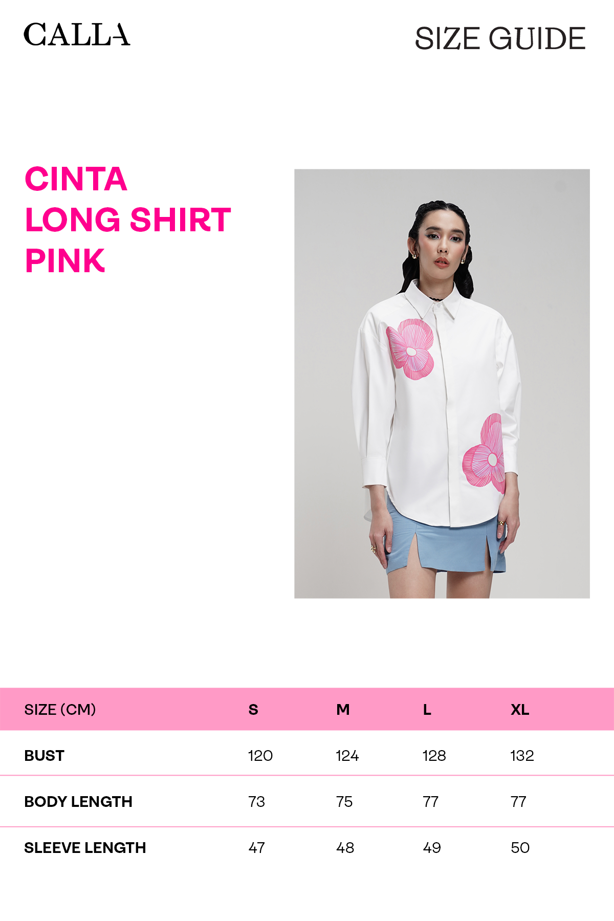 Cinta Long Shirt - Pink