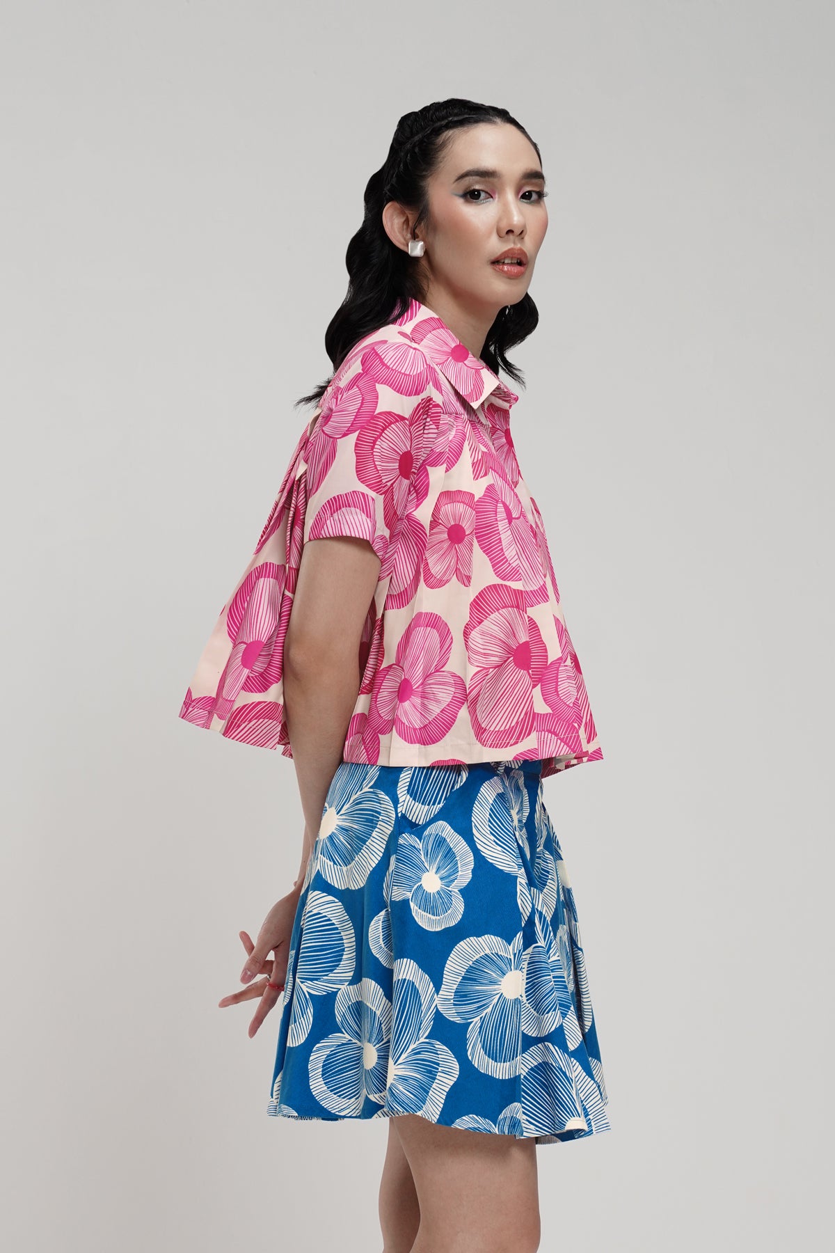 Cinta Pleated Shirt - Pink