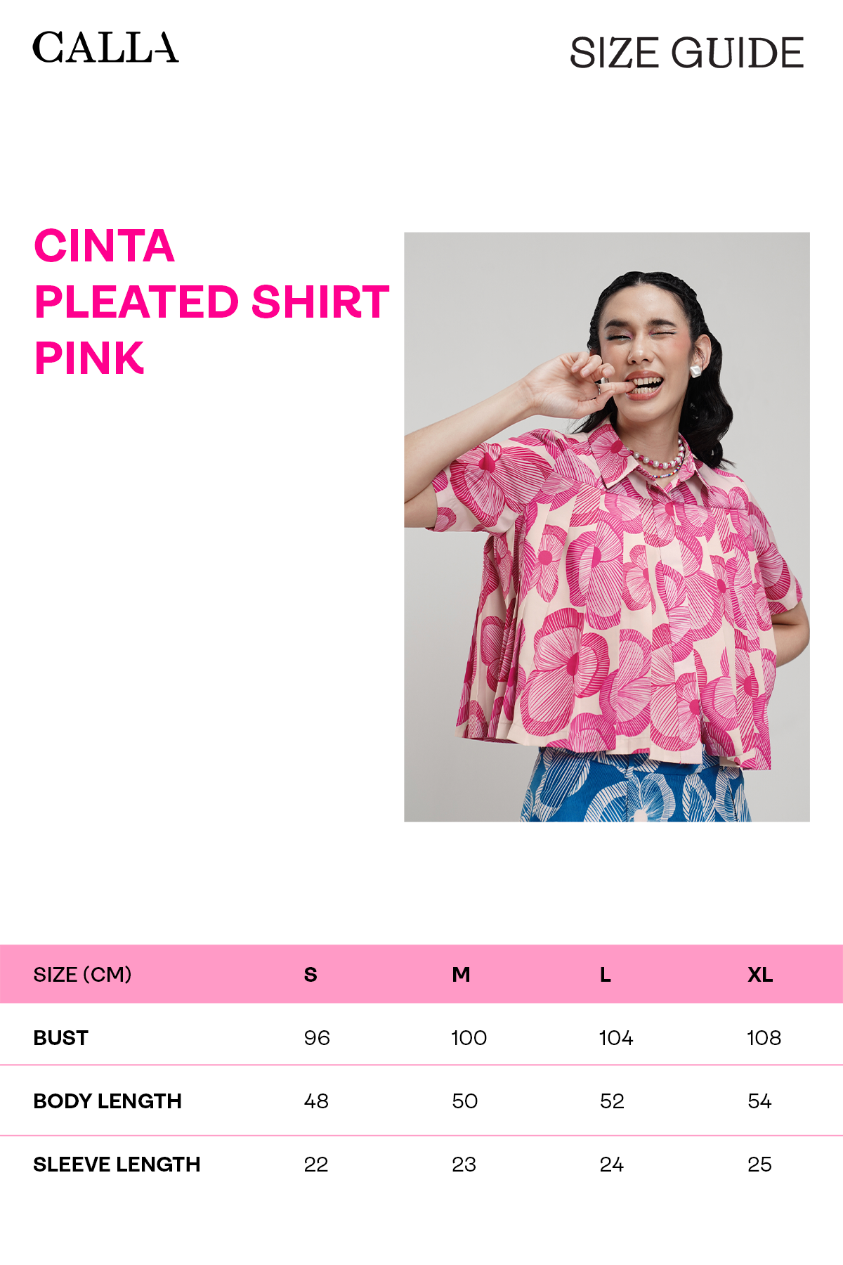 Cinta Pleated Shirt - Pink