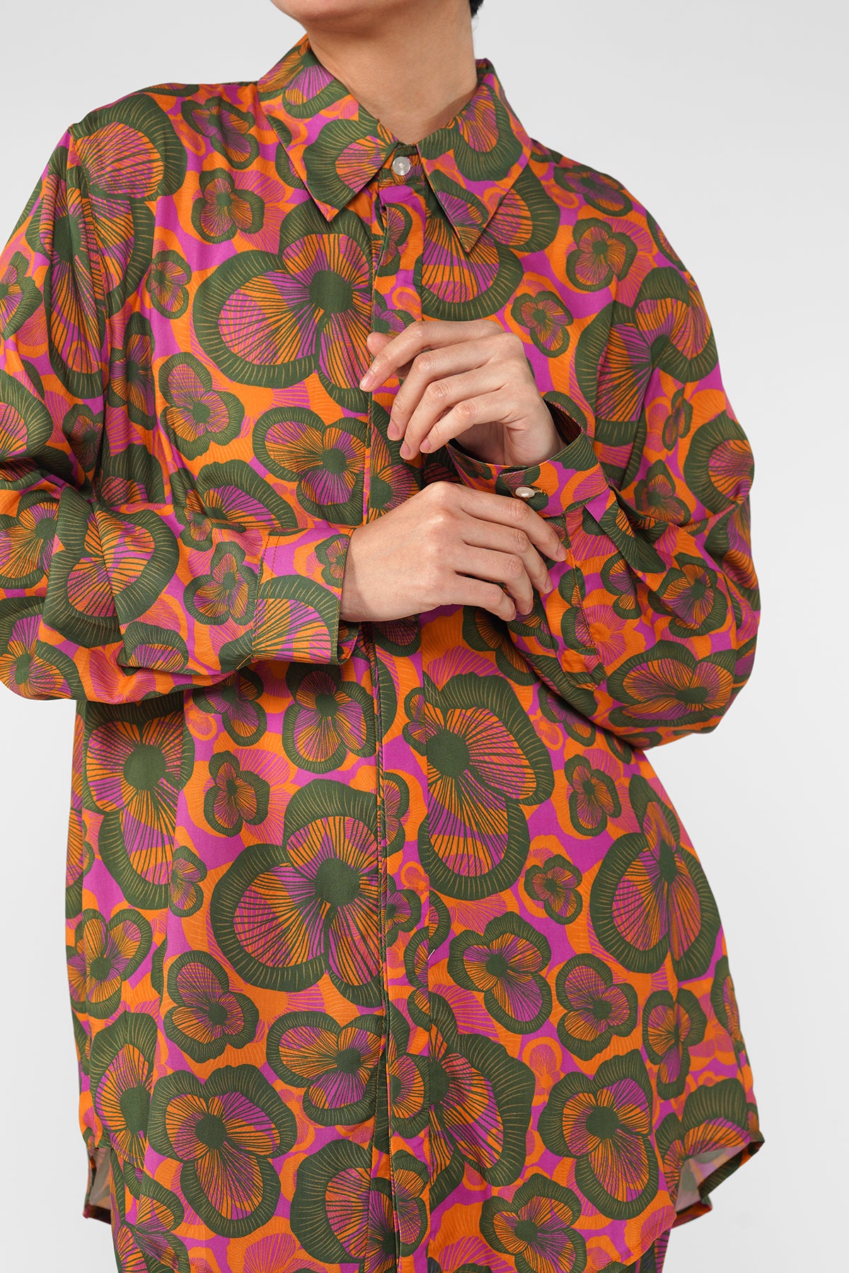 Claire Long Shirt - Sunset
