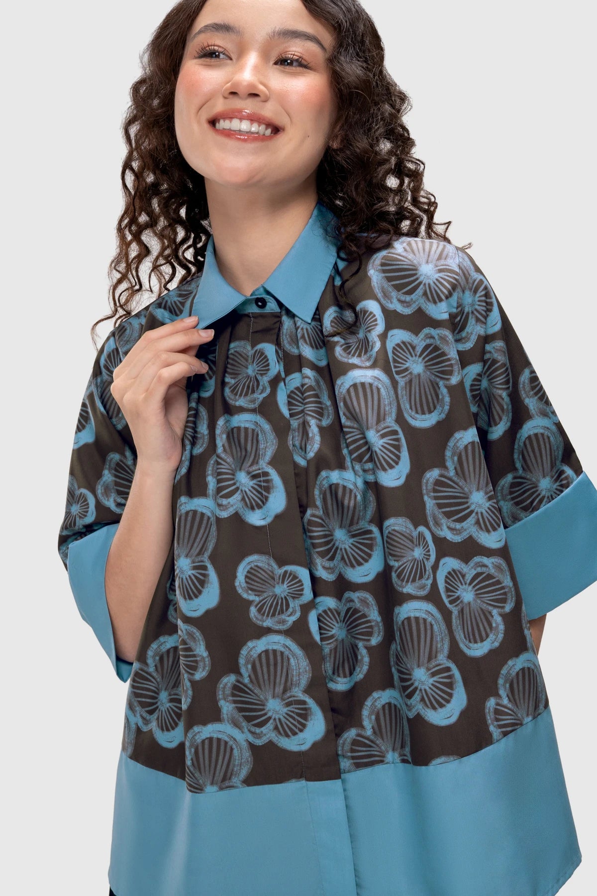 Daphne Boxy Shirt - Truffle