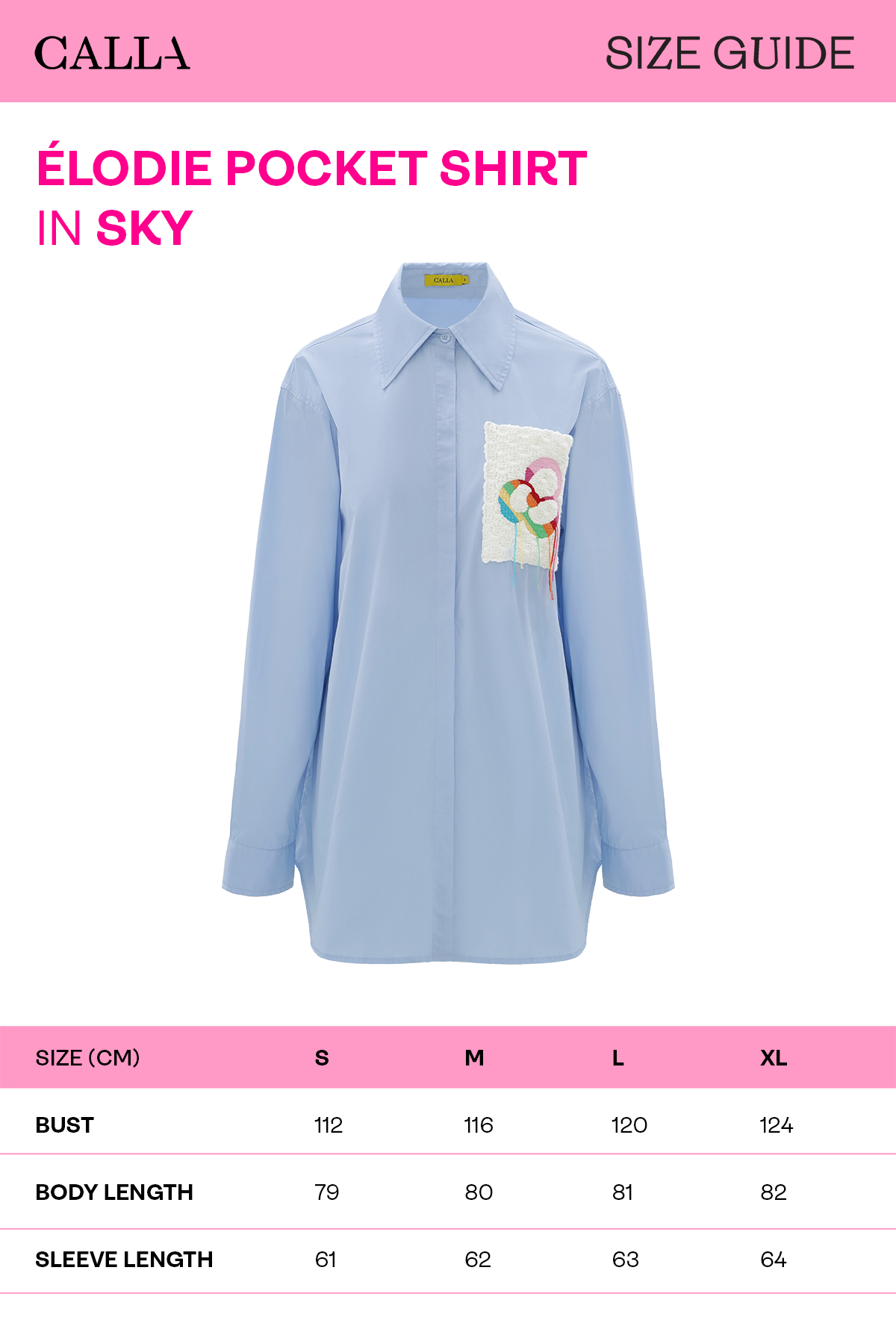 Élodie Pocket Shirt - Sky