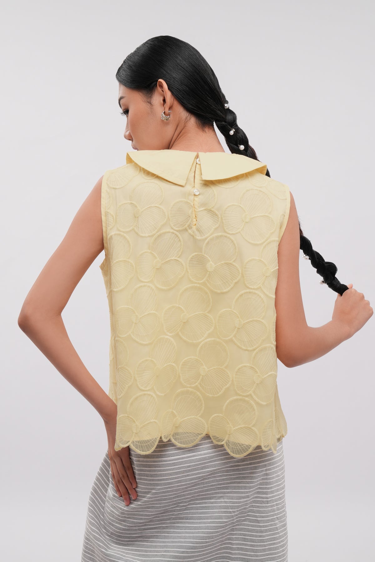 Elora Organza Blouse - Butter