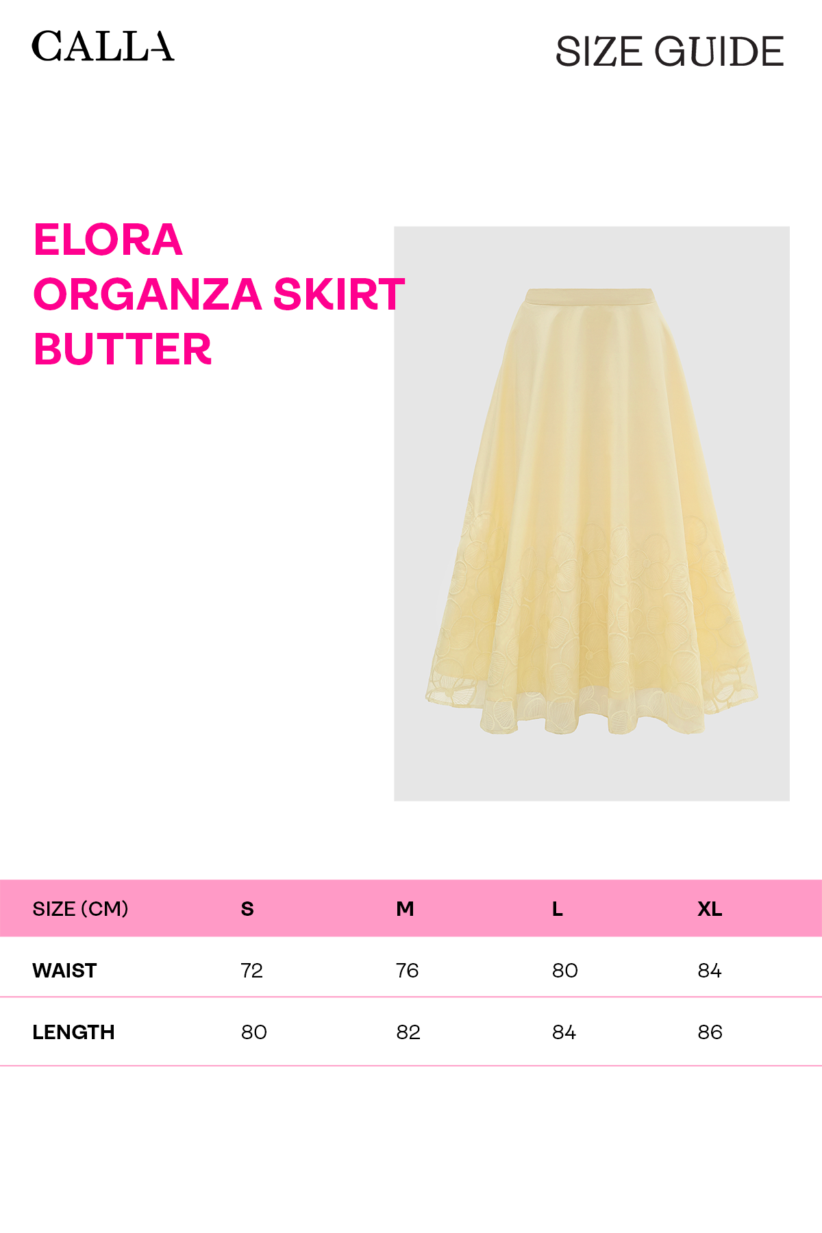 Elora Organza Skirt - Butter