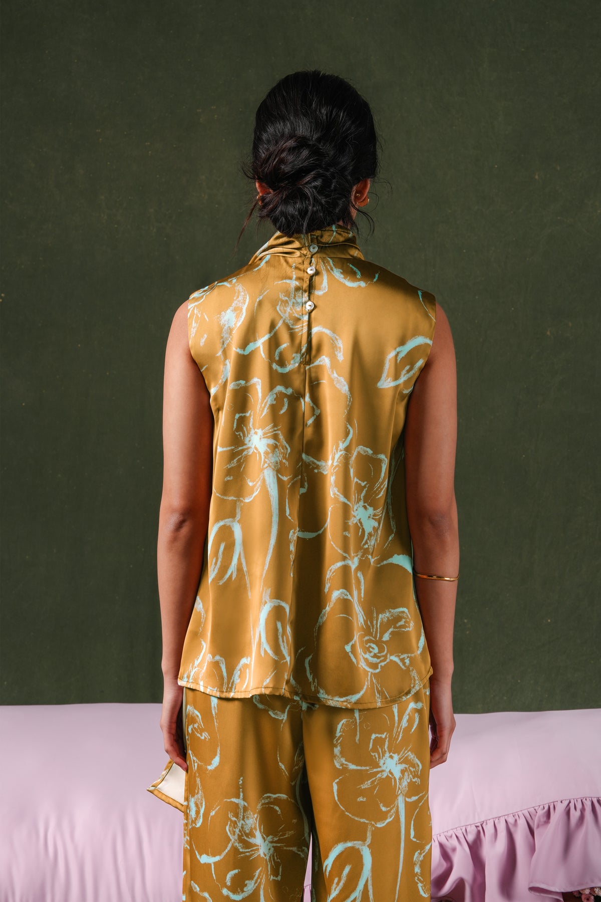 Fioren Drapery Blouse - Ochre