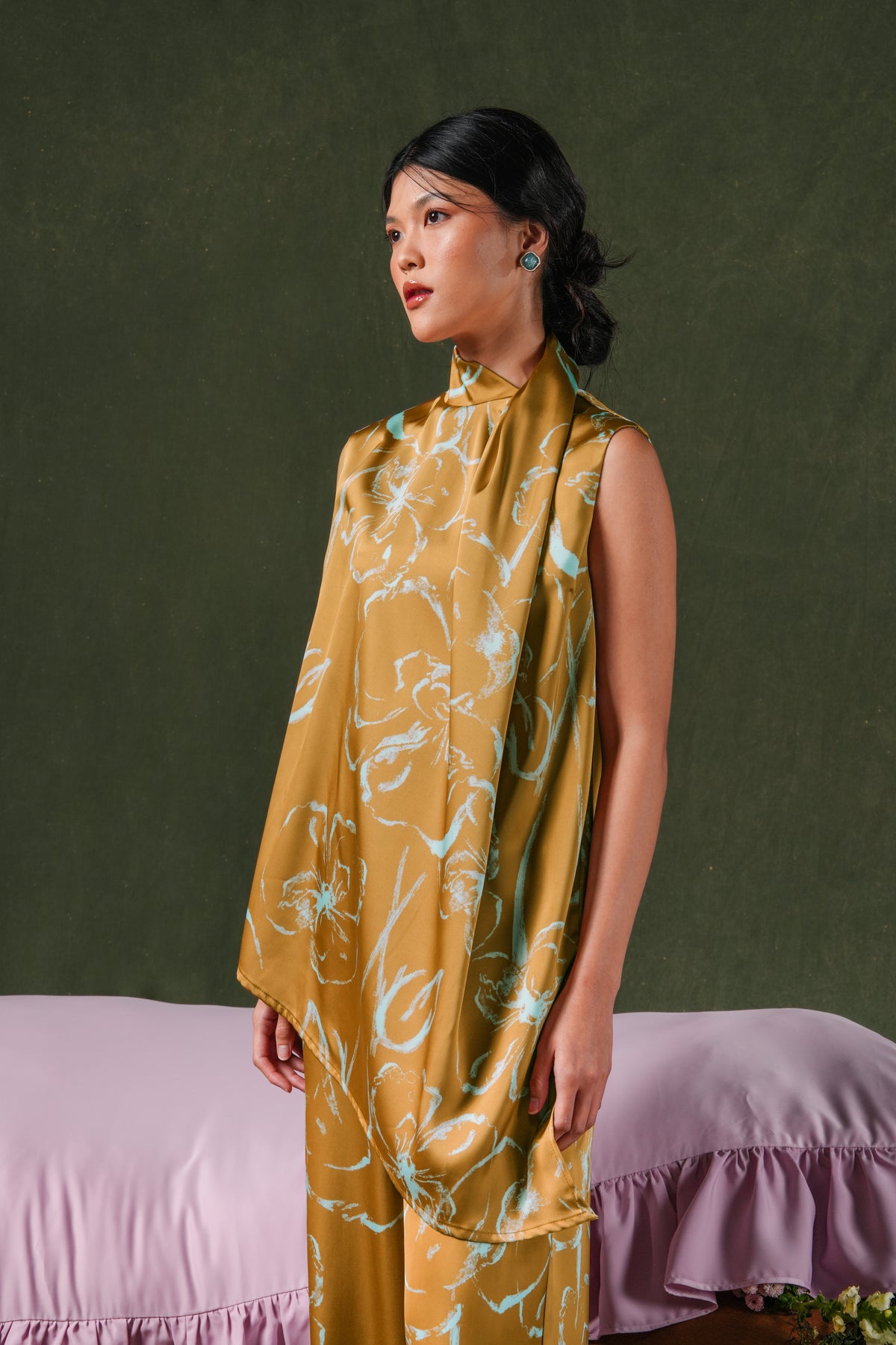 Fioren Drapery Blouse - Ochre