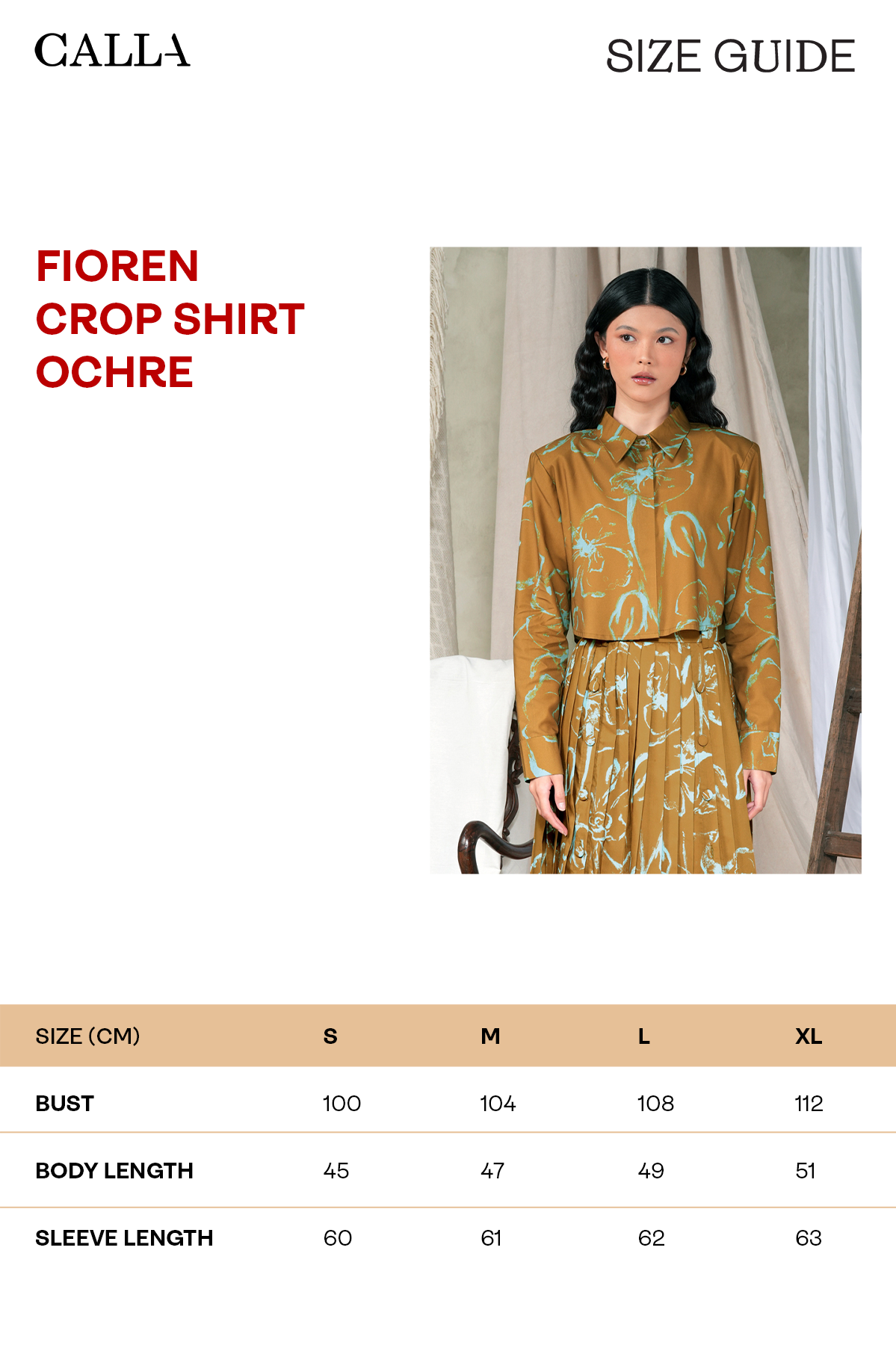 Fioren Crop Shirt - Ochre