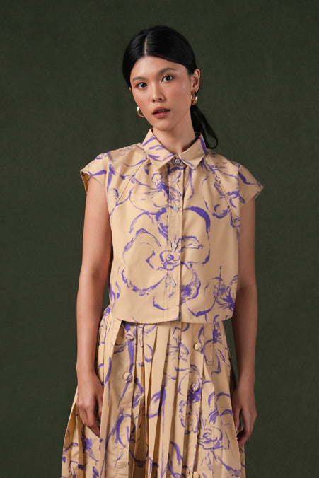 Fioresse Sleeveless Shirt - Ecru