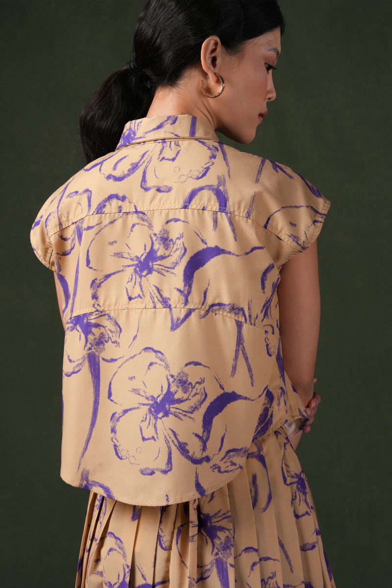 Fioresse Sleeveless Shirt - Ecru