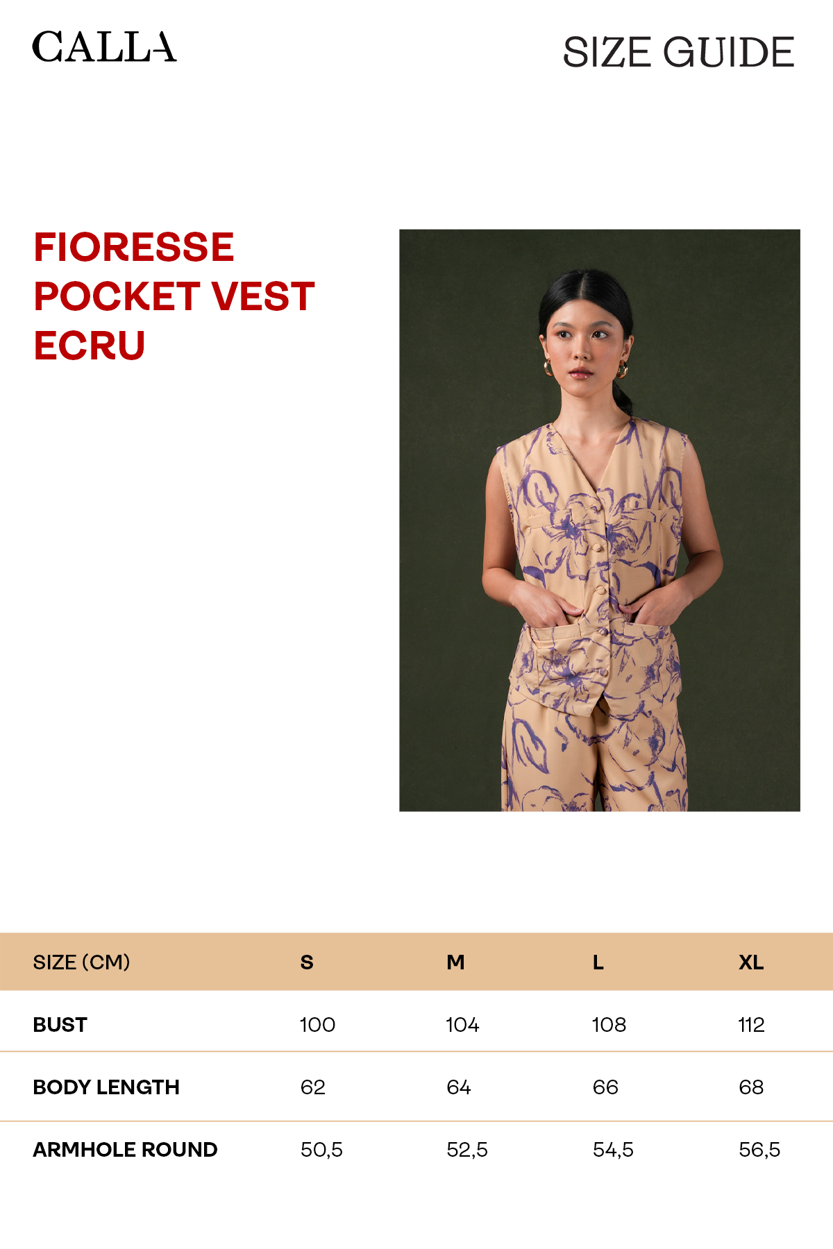 Fioresse Pocket Vest - Ecru