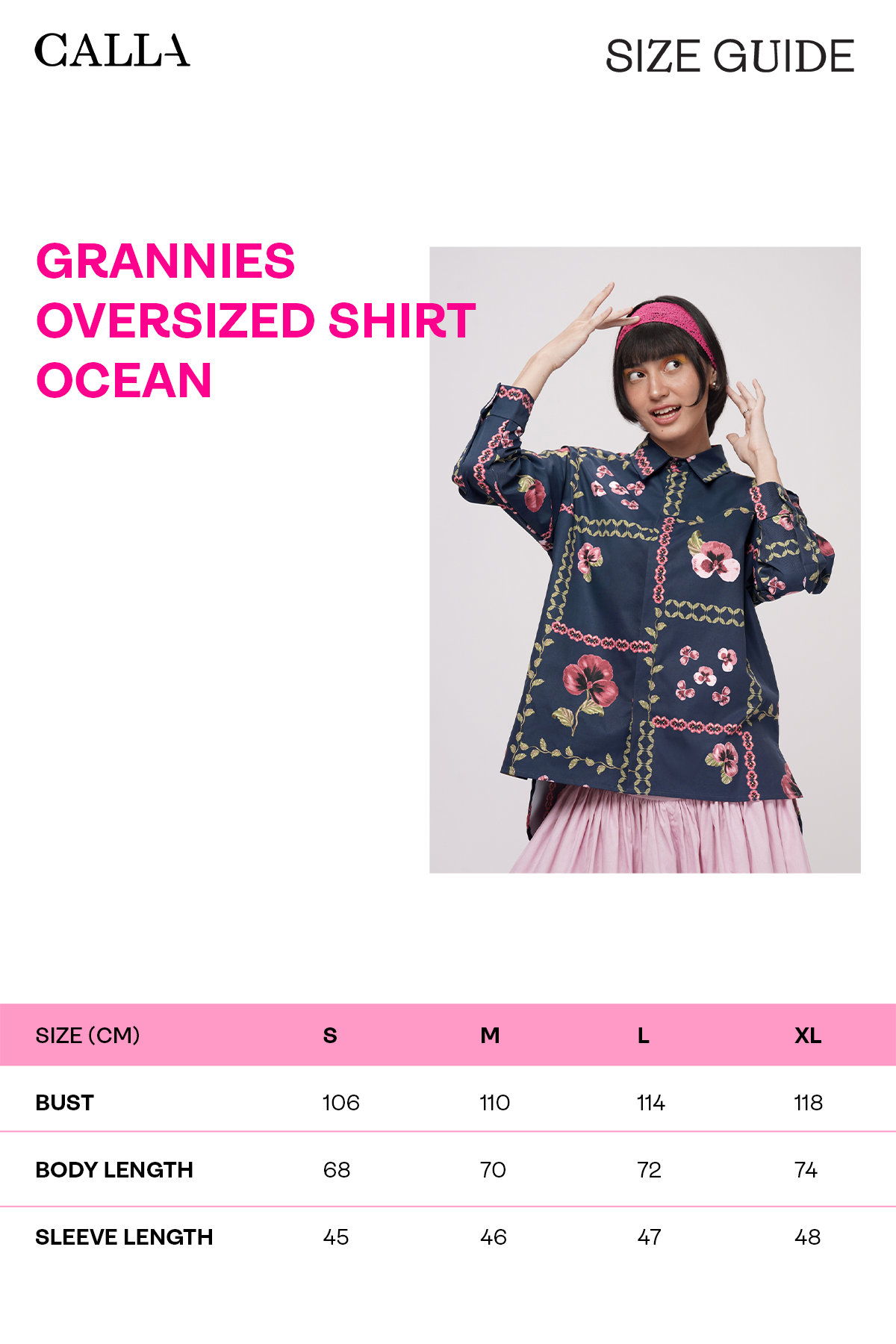 Grannies Oversized Shirt - Ocean