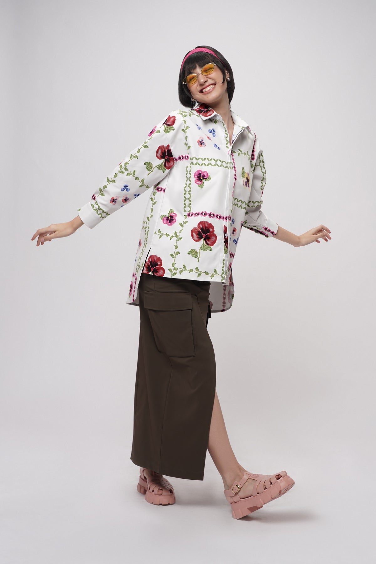 Grannies Oversized Shirt - Pearl