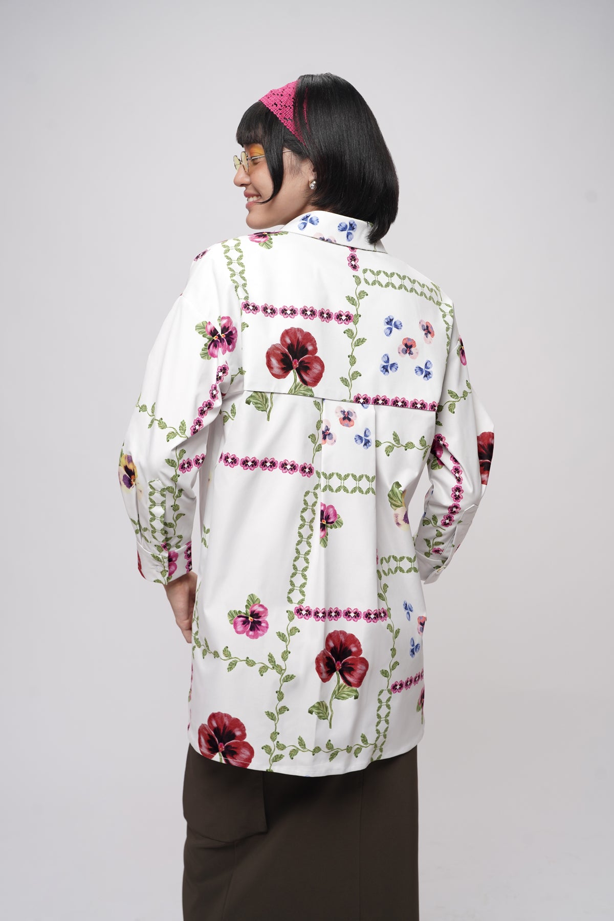 Grannies Oversized Shirt - Pearl