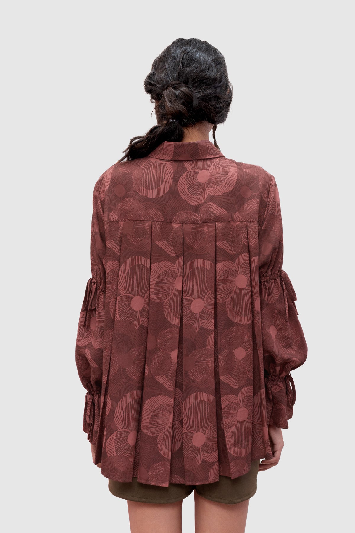 Haze Wrinkled Shirt - Crimson