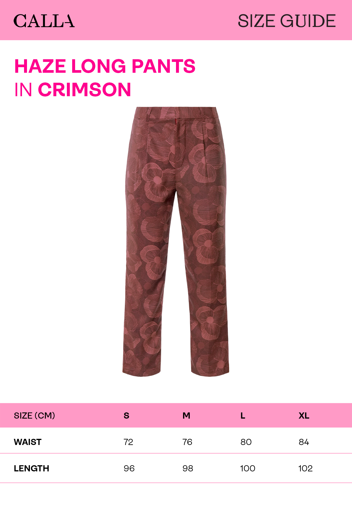 Haze Long Pants - Crimson
