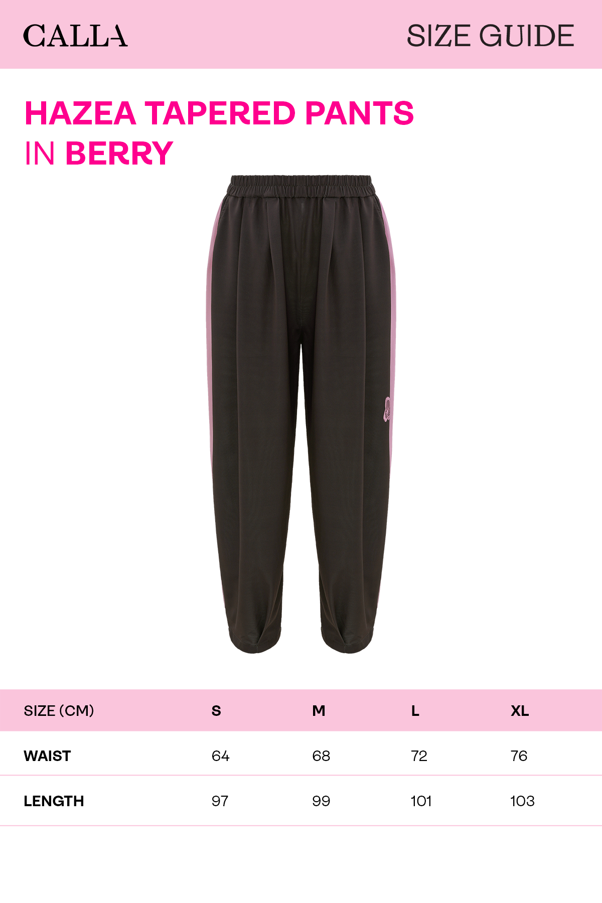 Hazea Tapered Pants - Berry