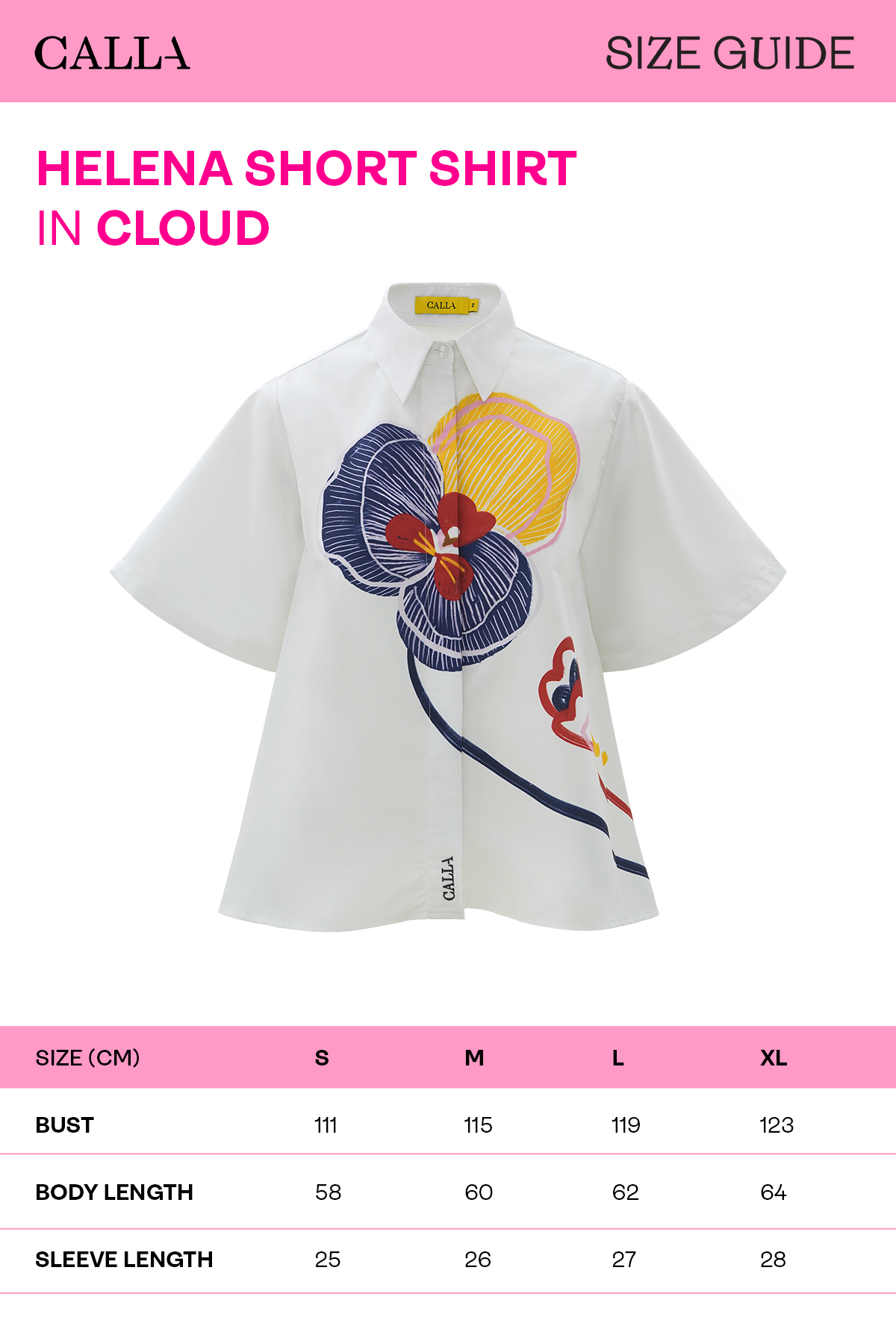 Helena Short Shirt - Cloud