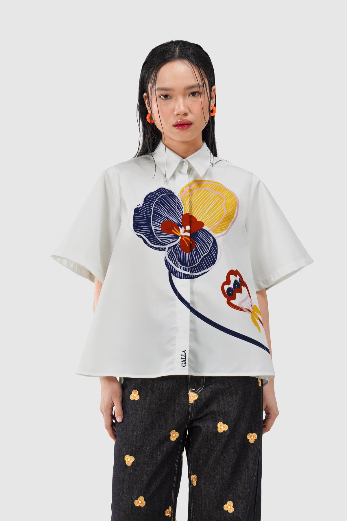 Helena Short Shirt - Cloud