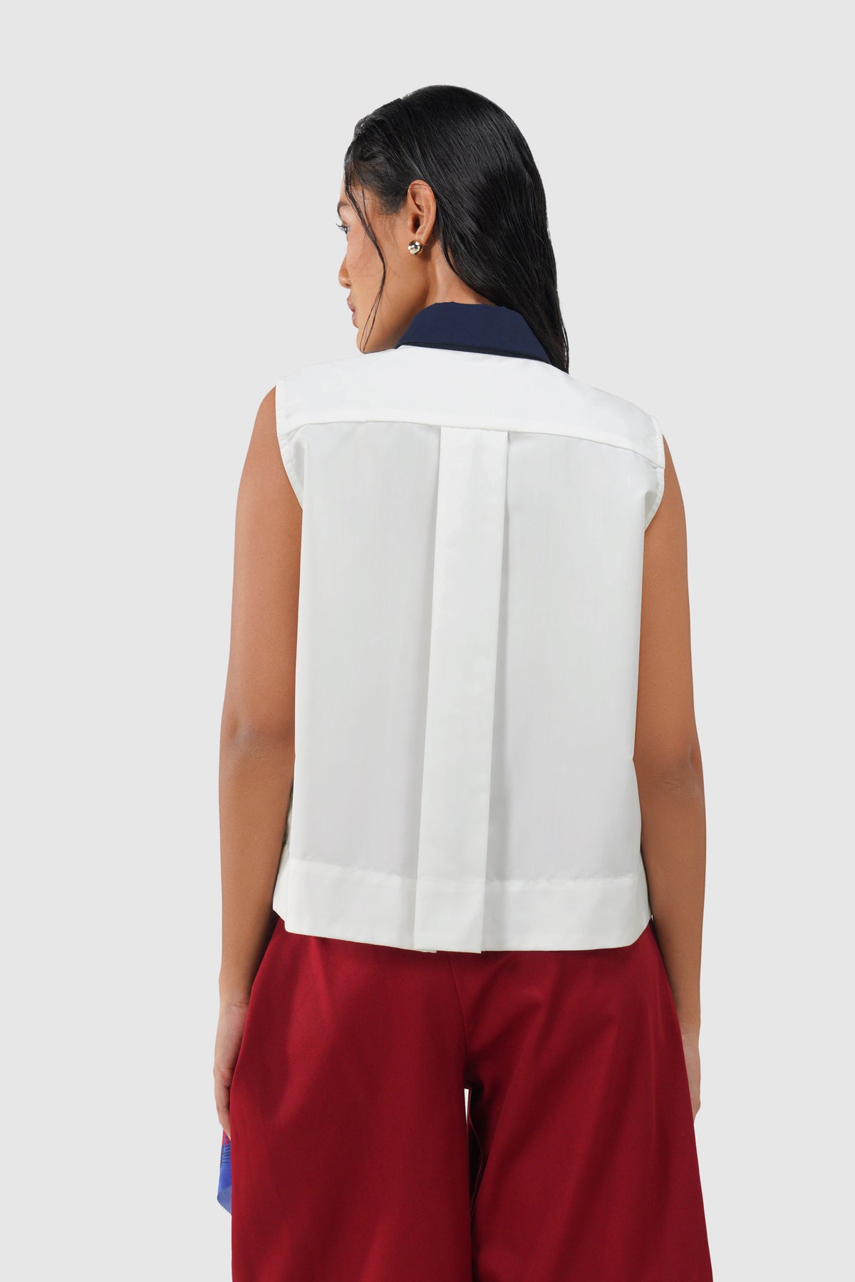 Helena Sleeveless Blouse - Cloud