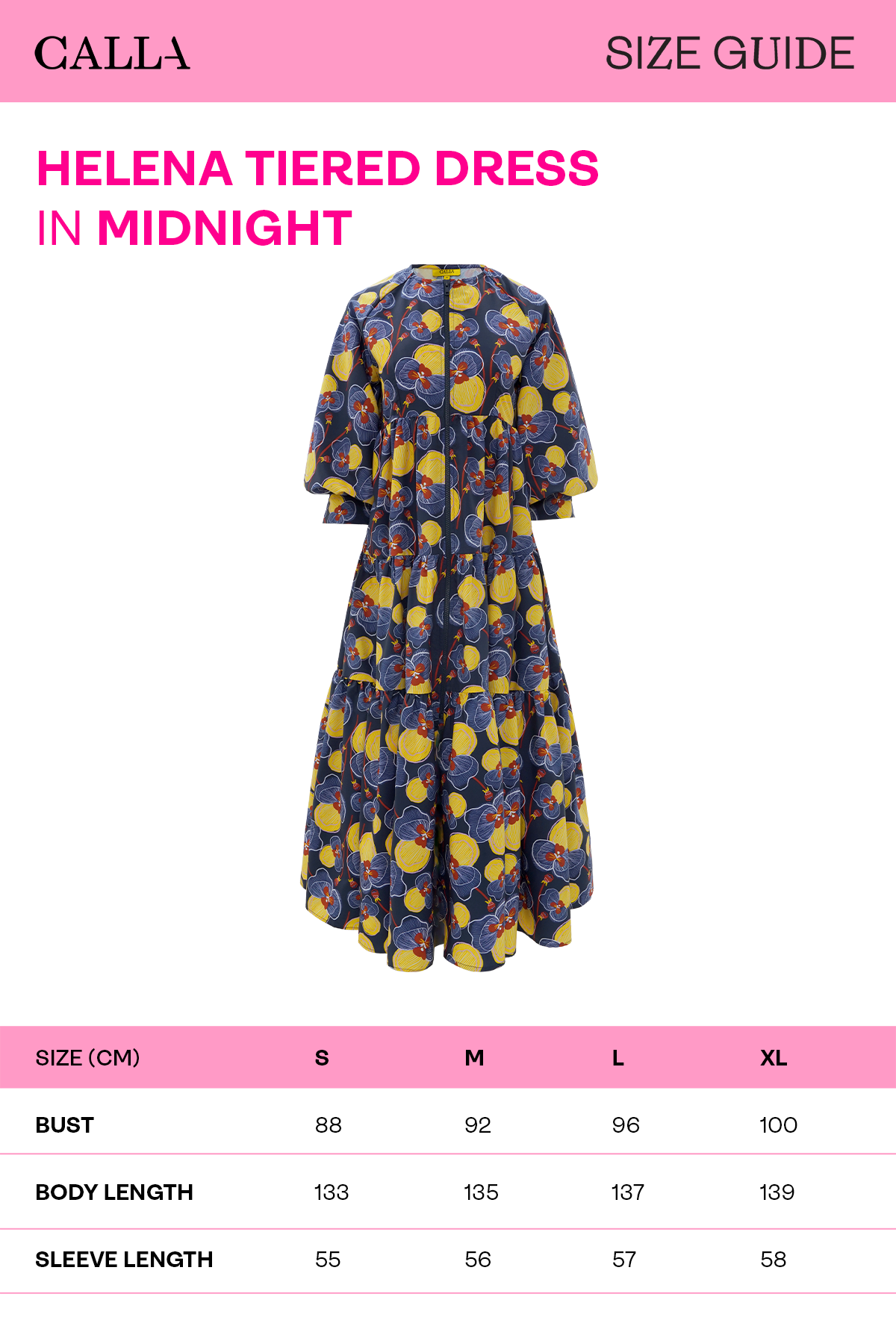 Helena Tiered Dress - Midnight