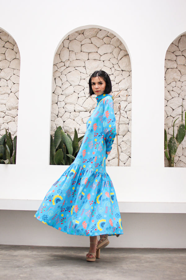 CALLA X WARDAH GRANADA TURTLE NECK DRESS