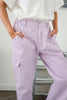 BASIC CARGO PANTS IN LILAC