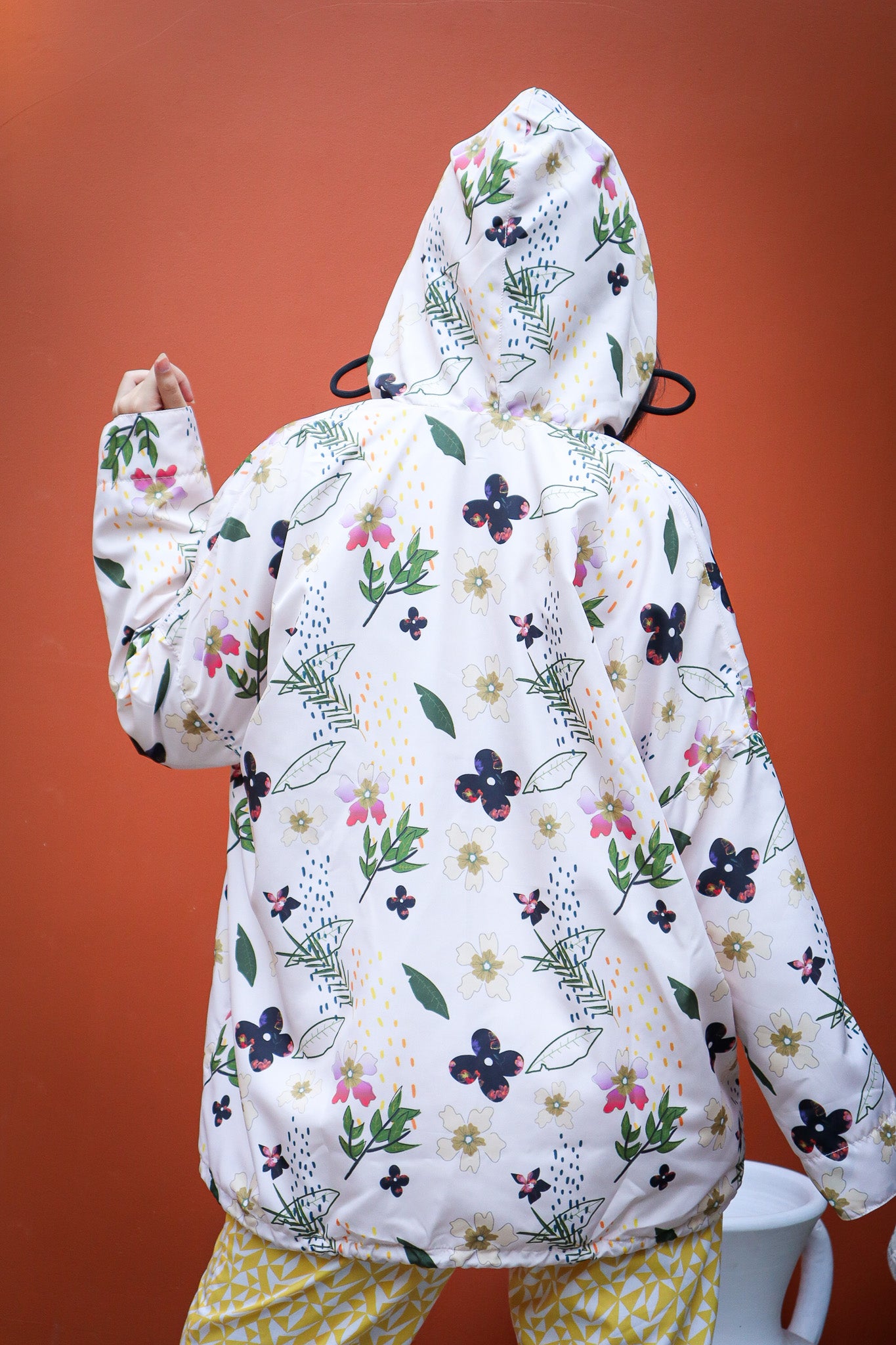 BW FLOWER NYLON LONG JACKET