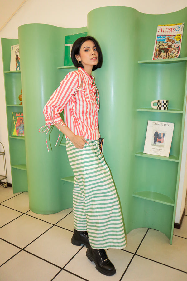 BASIC STRIPES CULLOTES IN GREEN